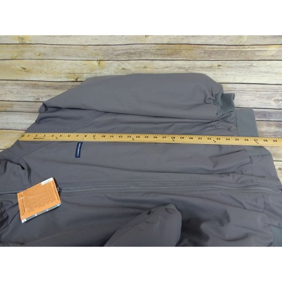 Lands End Jacket Lined Large 42-44 Zip Front Inside Pockets Thermplite Windcheck - Picture 8 of 11